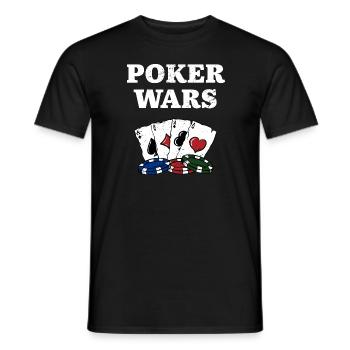 Poker Wars Gambler Casino Gambling Gaming Place - T-shirt homme - noir - Devant - AI Model Male 178 light (178cm)
