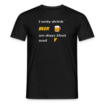 Someday I drink beer - Men's T-Shirt - black - Front - AI Model Male 178 light (178cm)