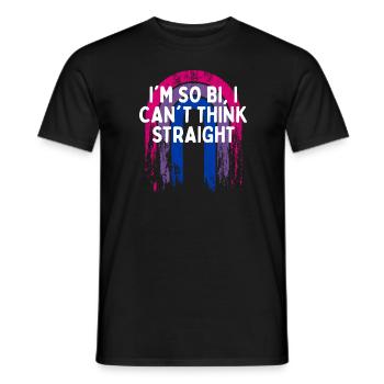Donc Bi Je ne peux pas penser bisexuel hétérosexuel LGBTQ Bi - T-shirt homme - noir - Devant - AI Model Male 178 light (178cm)