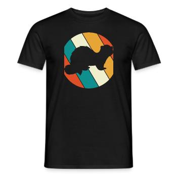 Vintage Ferret Enthusiast Weasel Vintage - Männer T-Shirt - Schwarz - Vorne - AI Model Male 178 light (178cm)