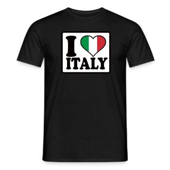 I love Italy, Italia - Männer T-Shirt - Schwarz - Vorne - AI Model Male 178 light (178cm)