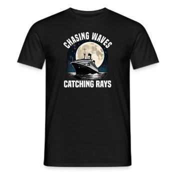 Chasing Waves Catching Rays Cruise Ship Vacation - Männer T-Shirt - Schwarz - Vorne - AI Model Male 178 light (178cm)