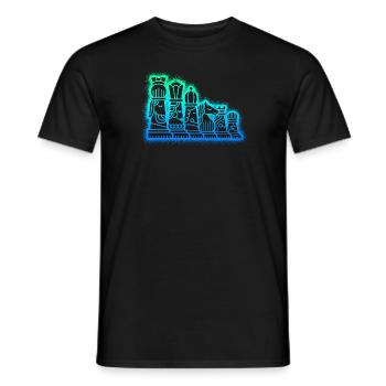 Schachfiguren Schachspieler Kinder Jungen Schach - Männer T-Shirt - Schwarz - Vorne - AI Model Male 178 light (178cm)