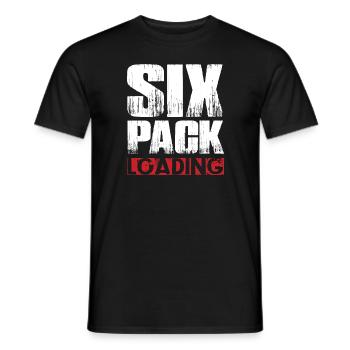 Six Pack Loading Dunkel coole shirts ch / at - Männer T-Shirt - Schwarz - Vorne - AI Model Male 178 light (178cm)