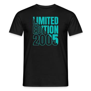 2005 Édition Limitée Anniversaire - T-shirt homme - noir - Devant - AI Model Male 178 light (178cm)