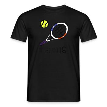 J'aime le tennis - i love tennis - T-shirt homme - noir - Devant - AI Model Male 178 light (178cm)