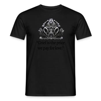 KÖNIGIN ELIZABETH BESCHWERDE - Männer T-Shirt - Schwarz - Vorne - AI Model Male 178 light (178cm)