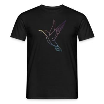 Kolibri - Männer T-Shirt - Schwarz - Vorne - AI Model Male 178 light (178cm)
