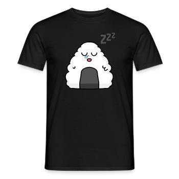 Sushi qui dort - T-shirt homme - noir - Devant - AI Model Male 178 light (178cm)