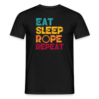 Conception de randonnée pour un grimpeur - T-shirt homme - noir - Devant - AI Model Male 178 light (178cm)