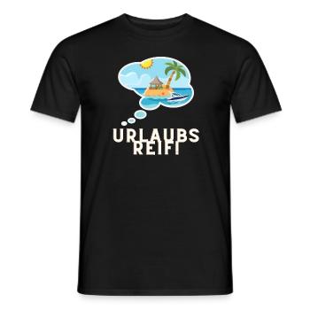 URLAUBSREIF! - Männer T-Shirt - Schwarz - Vorne - AI Model Male 178 light (178cm)