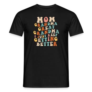 Great Grandma Shirt Women Mom Grandma Gigi Mama - Men's T-Shirt - black - Front - AI Model Male 178 light (178cm)