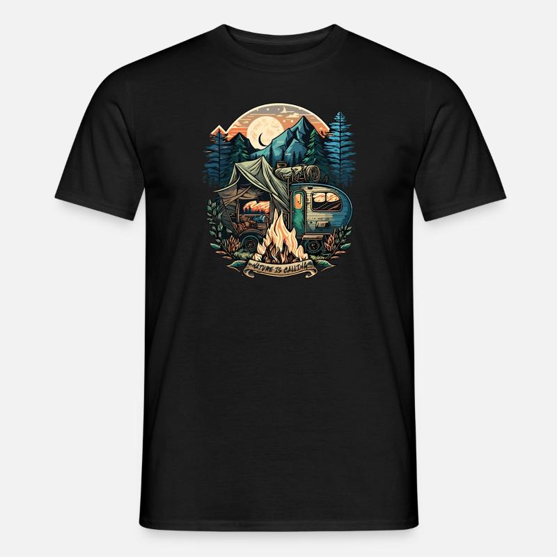 A life without camping is possible, but pointless - Men’s T-shirt - black