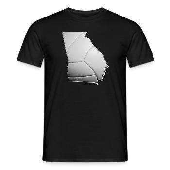 Georgia (USA) | real volleyball | Map - Men's T-Shirt - black - Front - AI Model Male 178 light (178cm)