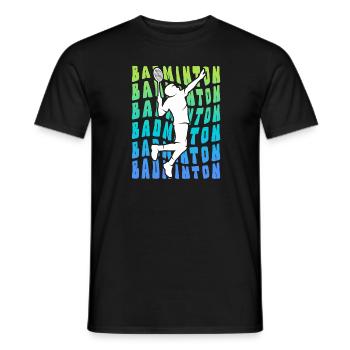 Joueurs de badminton Badminton Badminton Enfants - T-shirt homme - noir - Devant - AI Model Male 178 light (178cm)