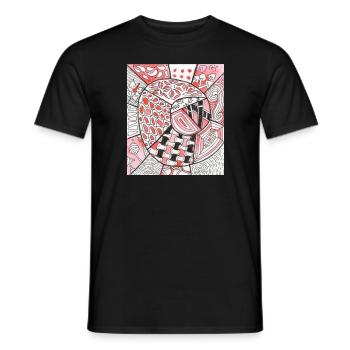 Wirrwarr #09 Guinea pigs - Men's T-Shirt - black - Front - AI Model Male 178 light (178cm)