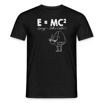 E=MC² (Energy = Milk x Coffee²) - Men's T-Shirt - black - Front - AI Model Male 178 light (178cm)