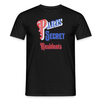 Paris Adventure Eiffel Parisian Rat Mouse Whiskers - Men's T-Shirt - black - Front - AI Model Male 178 light (178cm)
