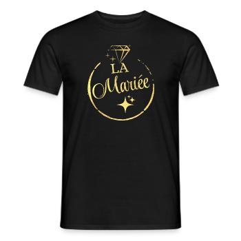 la mariée doré - T-shirt homme - noir - Devant - AI Model Male 178 light (178cm)