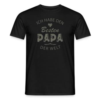 Bester Papa der Welt - Männer T-Shirt - Schwarz - Vorne - AI Model Male 178 light (178cm)