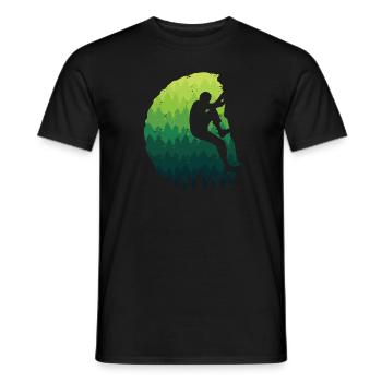 Climbing Climbers Kids Boys Mountains Bouldering - Men's T-Shirt - black - Front - AI Model Male 178 light (178cm)