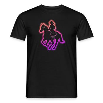 Pferd reiten Reiterin Frauen Kinder Mädchen Pferde - Männer T-Shirt - Schwarz - Vorne - AI Model Male 178 light (178cm)