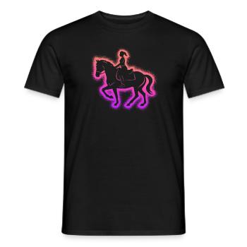 Pferd reiten Reiterin Reiter Frauen Mädchen Pferde - Männer T-Shirt - Schwarz - Vorne - AI Model Male 178 light (178cm)