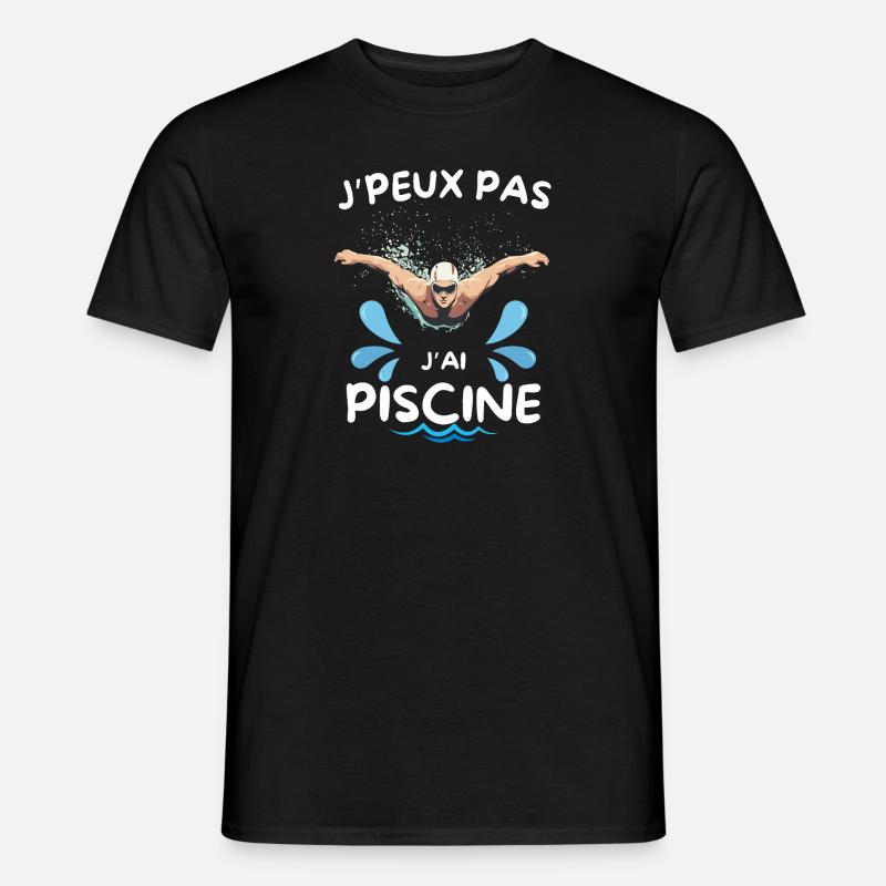 Schwimmbad-Spaß-Geschenke - Männer T-Shirt - Schwarz
