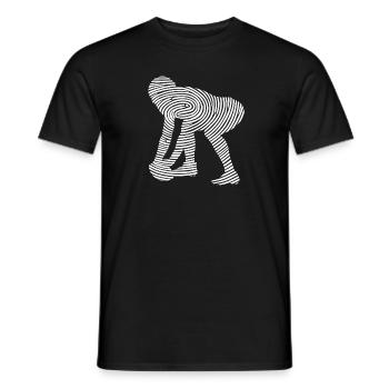 Football américain Fingerprint Football masculin - T-shirt homme - noir - Devant - AI Model Male 178 light (178cm)