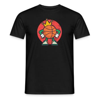 BASKETBALL DUNK SLAM DUNK COMIC TEAM KING MOTIF - Men's T-Shirt - black - Front - AI Model Male 178 light (178cm)