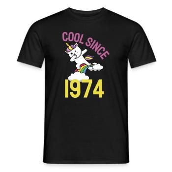 Cool depuis 1974 Dabbing chat 48ème anniversaire - T-shirt homme - noir - Devant - AI Model Male 178 light (178cm)