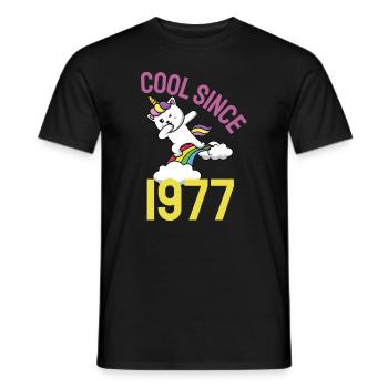 Cool depuis 1977 Dabbing chat 45ème anniversaire - T-shirt homme - noir - Devant - AI Model Male 178 light (178cm)