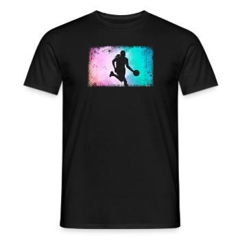 Basketball player Basketball player Basketball - Men's T-Shirt - black - Front - AI Model Male 178 light (178cm)