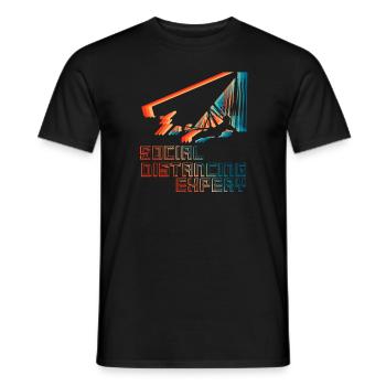 Social distancing Expert Hang Gliding - Männer T-Shirt - Schwarz - Vorne - AI Model Male 178 light (178cm)