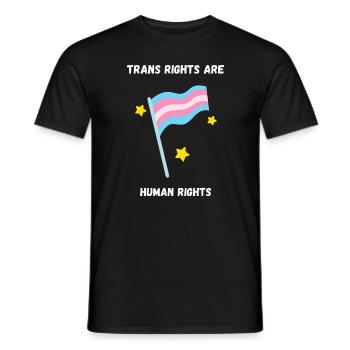 Trans rights are human rights - Men's T-Shirt - black - Front - AI Model Male 178 light (178cm)