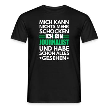 Non-shockable journalist - Men's T-Shirt - black - Front - AI Model Male 178 light (178cm)