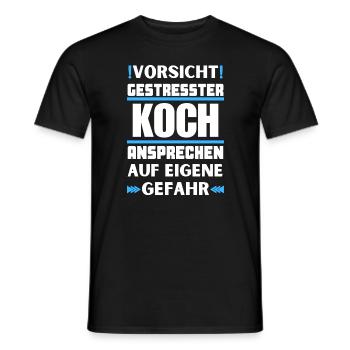 Don't talk to a stressed cook! - Men's T-Shirt - black - Front - AI Model Male 178 light (178cm)