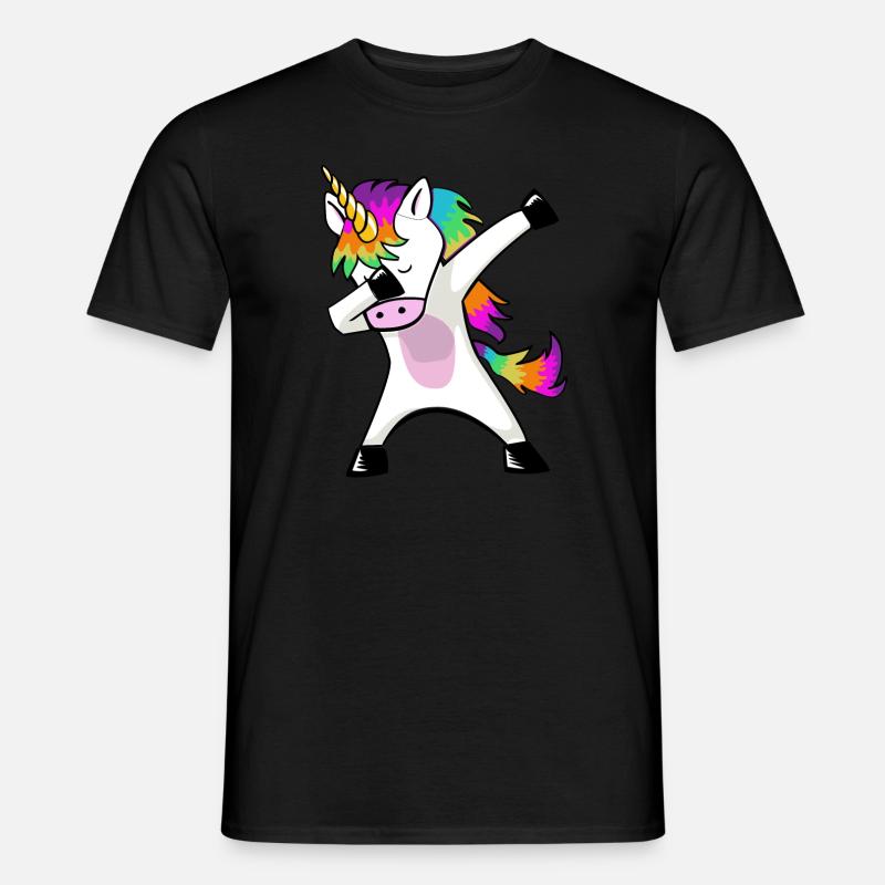 Dabbing Unicorn dabbendes Einhorn Dab Geschenkidee - Männer T-Shirt - Schwarz