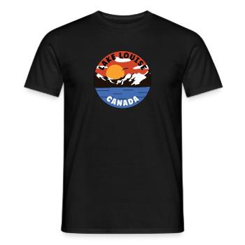 Lake Louise - Canada - Mountain Valley - Men's T-Shirt - black - Front - AI Model Male 178 light (178cm)