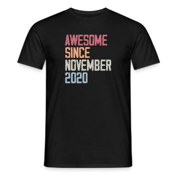 Birthday gift in November 2020 - Men's T-Shirt - black - Front - AI Model Male 178 light (178cm)
