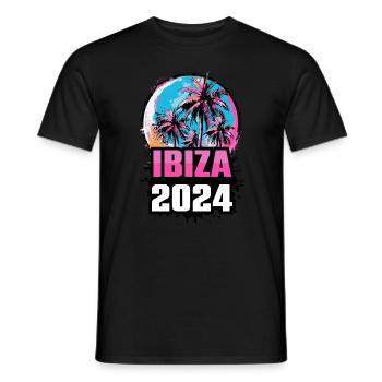 Ibiza 2024 Palmen - Männer T-Shirt - Schwarz - Vorne - AI Model Male 178 light (178cm)