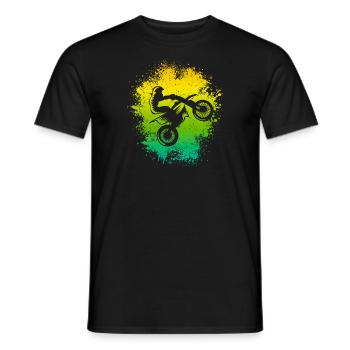 Motocross Dirtbike Enduro Motorcycle Moto-Cross - Men's T-Shirt - black - Front - AI Model Male 178 light (178cm)