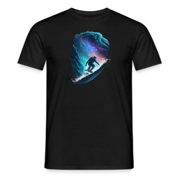 Snowboarding Galaxies - Snowboarder - Männer T-Shirt - Schwarz - Vorne - AI Model Male 178 light (178cm)