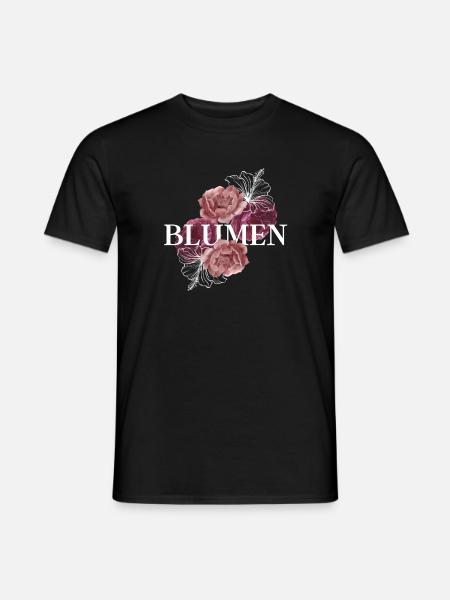 Blumen - Männer T-Shirt - Schwarz