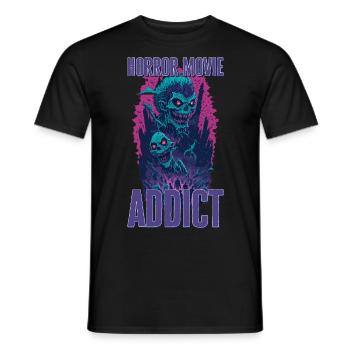 Zombie Illustration Horror Movie Fan Design - Men's T-Shirt - black - Front - AI Model Male 178 light (178cm)