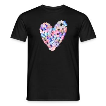 Schmetterlingsherz - Männer T-Shirt - Schwarz - Vorne - AI Model Male 178 light (178cm)