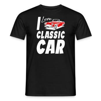 J’aime les voitures classiques - T-shirt homme - noir - Devant - AI Model Male 178 light (178cm)