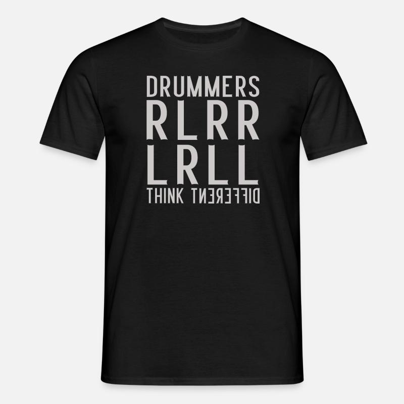 Drummers think different - Paradiddle - Men's T-Shirt - black