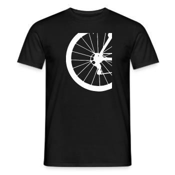 Tire bike mountain road bike gift - Men's T-Shirt - black - Front - AI Model Male 178 light (178cm)