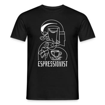 Espressionist - Espresso - Coffee Drink - Men's T-Shirt - black - Front - AI Model Male 178 light (178cm)